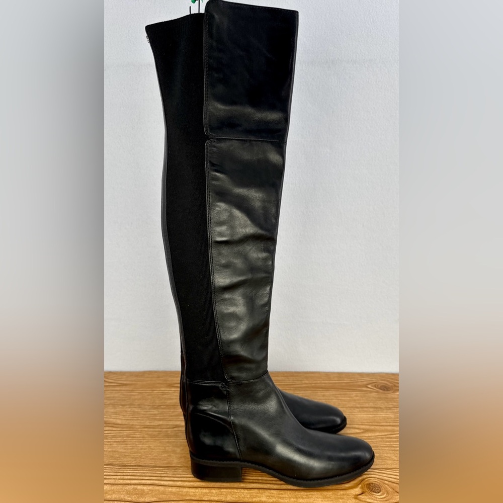 Sam Edelman Black Over-the-Knee Leather Riding Boots - Picture 8 of 16